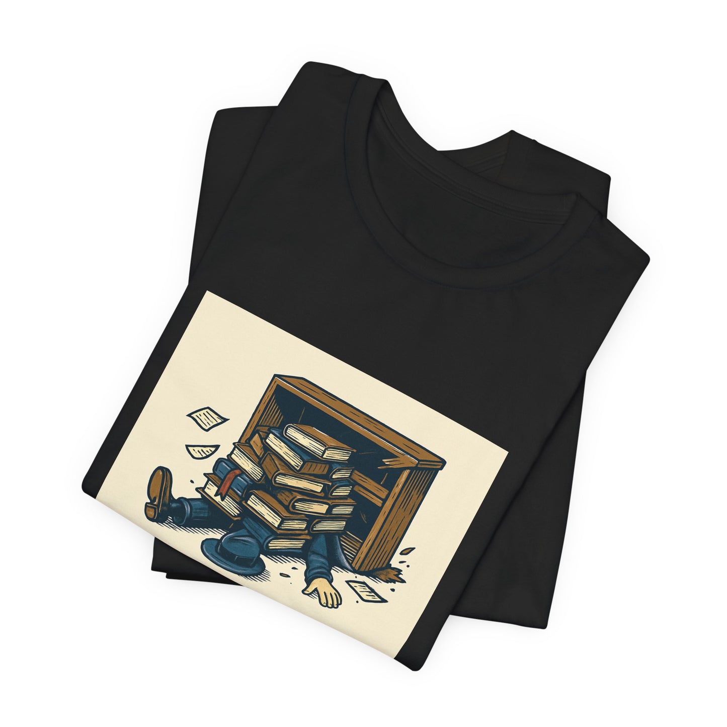 Bookish Graphic Tee — "He Only Has His Shelf to Blame"