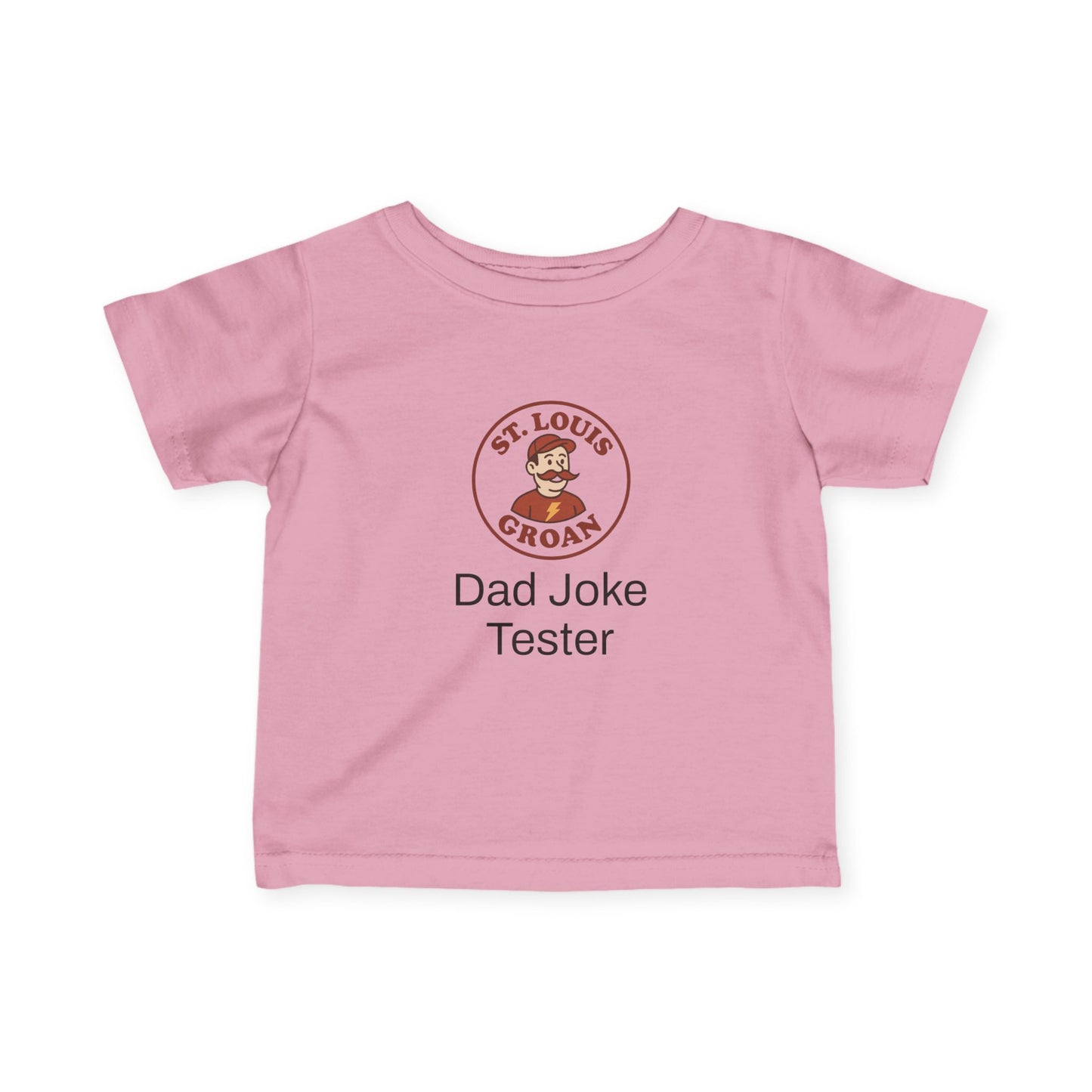 Infant Tee — "Dad Joke Tester" Funny Baby Shirt (St. Louis Groan Badge)