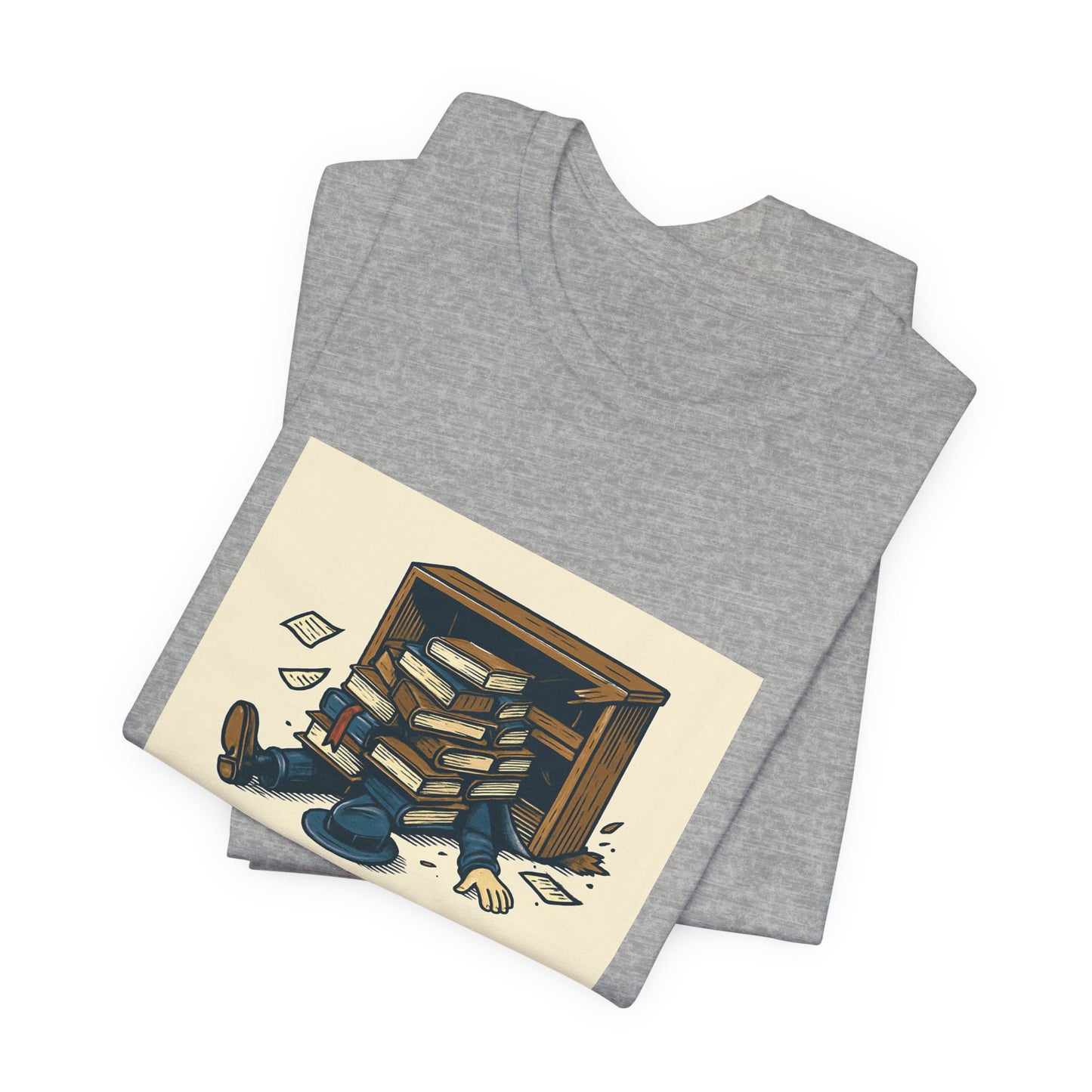 Bookish Graphic Tee — "He Only Has His Shelf to Blame"