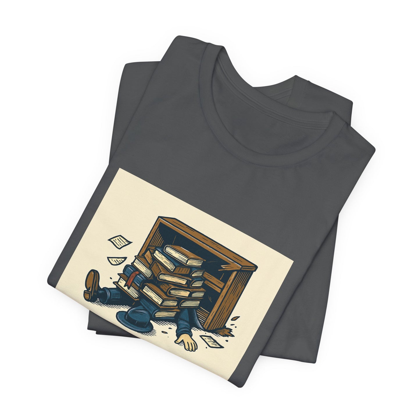 Bookish Graphic Tee — "He Only Has His Shelf to Blame"